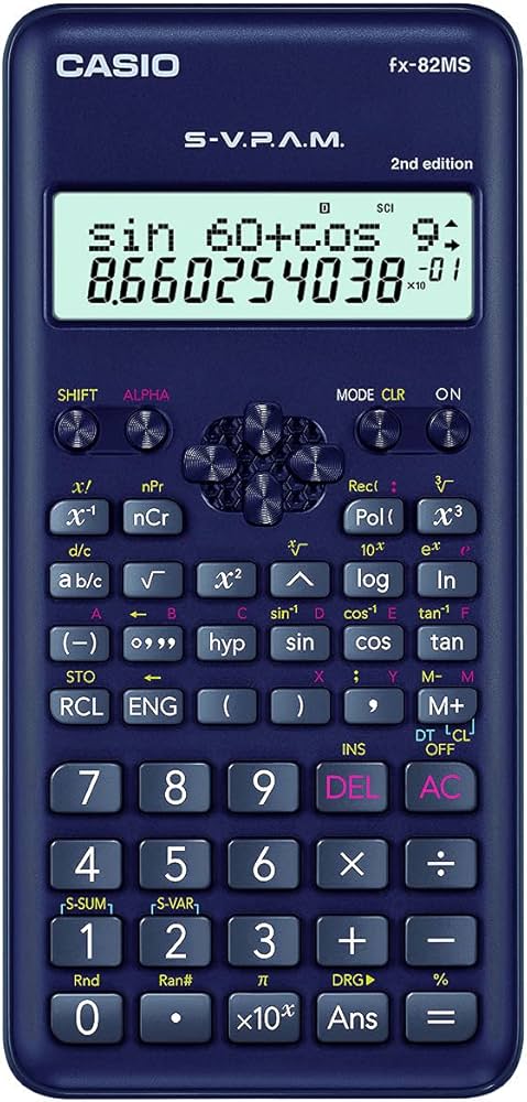 Calculadora Científica 240 Funções Casio, Azul